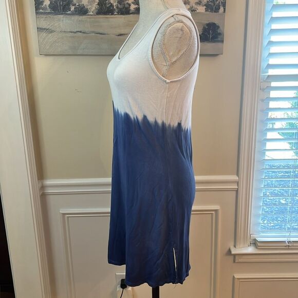 Beach Break Blue and White Mini Dress/ Coverup - Picture 3 of 8